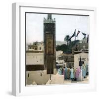 Tangier (Morocco), the Minaret of the Mosque, Circa 1885-Leon, Levy et Fils-Framed Photographic Print