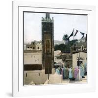 Tangier (Morocco), the Minaret of the Mosque, Circa 1885-Leon, Levy et Fils-Framed Photographic Print