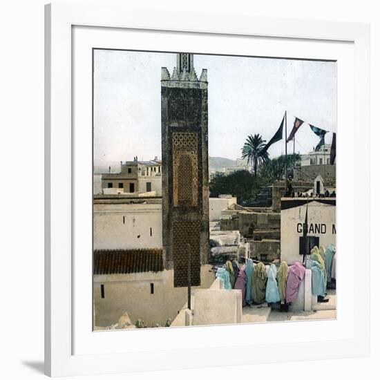 Tangier (Morocco), the Minaret of the Mosque, Circa 1885-Leon, Levy et Fils-Framed Photographic Print