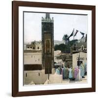 Tangier (Morocco), the Minaret of the Mosque, Circa 1885-Leon, Levy et Fils-Framed Photographic Print