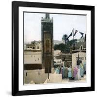 Tangier (Morocco), the Minaret of the Mosque, Circa 1885-Leon, Levy et Fils-Framed Photographic Print