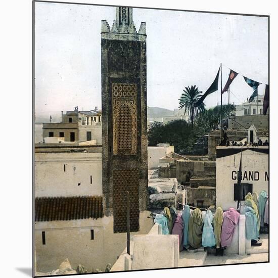 Tangier (Morocco), the Minaret of the Mosque, Circa 1885-Leon, Levy et Fils-Mounted Photographic Print