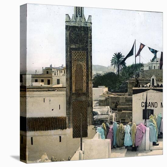 Tangier (Morocco), the Minaret of the Mosque, Circa 1885-Leon, Levy et Fils-Stretched Canvas