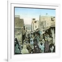 Tangier (Morocco), the Street of the Mosque, Circa 1885-Leon, Levy et Fils-Framed Photographic Print