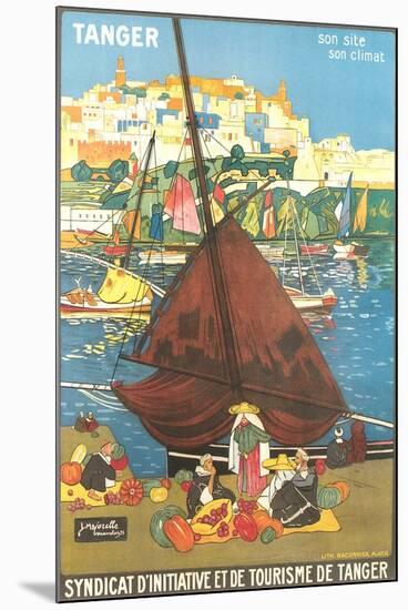 Tangier Travel Poster-null-Mounted Art Print