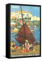 Tangier Travel Poster-null-Framed Stretched Canvas