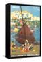 Tangier Travel Poster-null-Framed Stretched Canvas