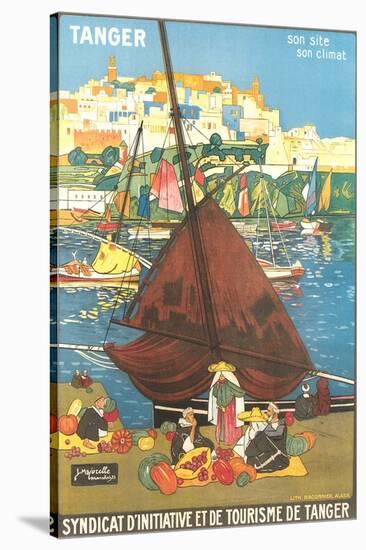 Tangier Travel Poster-null-Stretched Canvas