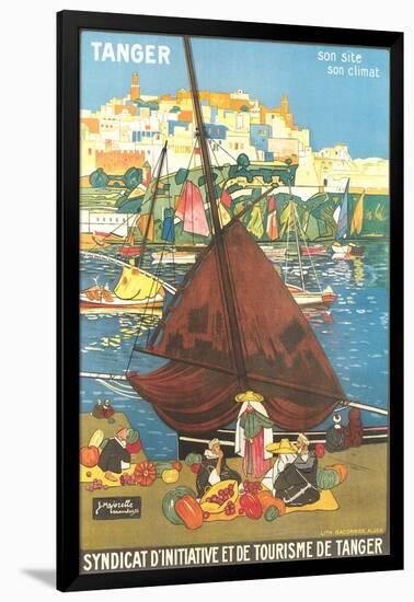 Tangier Travel Poster-null-Framed Art Print