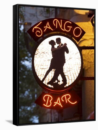 Tango Bar Sign, Buenos Aires, Argentina-Demetrio Carrasco-Framed Stretched Canvas