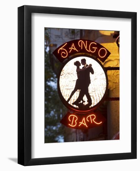 Tango Bar Sign, Buenos Aires, Argentina-Demetrio Carrasco-Framed Photographic Print