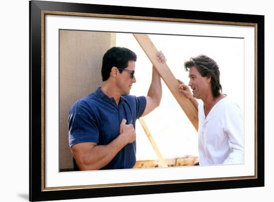 TANGO & CASH, 1989 directed by ANDREY KONCHALOVSKIY Sylvester Stallone and Kurt Russell (photo)-null-Framed Photo