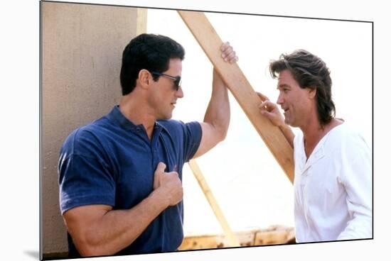 TANGO & CASH, 1989 directed by ANDREY KONCHALOVSKIY Sylvester Stallone and Kurt Russell (photo)-null-Mounted Photo