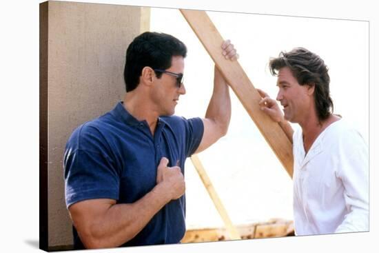 TANGO & CASH, 1989 directed by ANDREY KONCHALOVSKIY Sylvester Stallone and Kurt Russell (photo)-null-Stretched Canvas