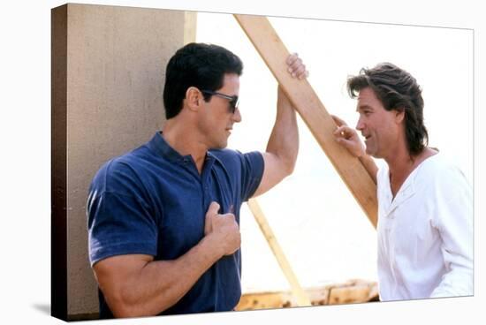 TANGO & CASH, 1989 directed by ANDREY KONCHALOVSKIY Sylvester Stallone and Kurt Russell (photo)-null-Stretched Canvas