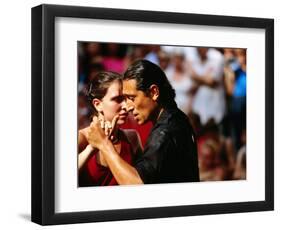 Tango Dancers at Sunday Market in Plaza Dorrego, Buenos Aires, Argentina-Michael Taylor-Framed Photographic Print