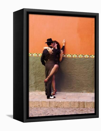 Tango Dancers in Streets of San Miguel De Allende, Mexico-Nancy Rotenberg-Framed Stretched Canvas