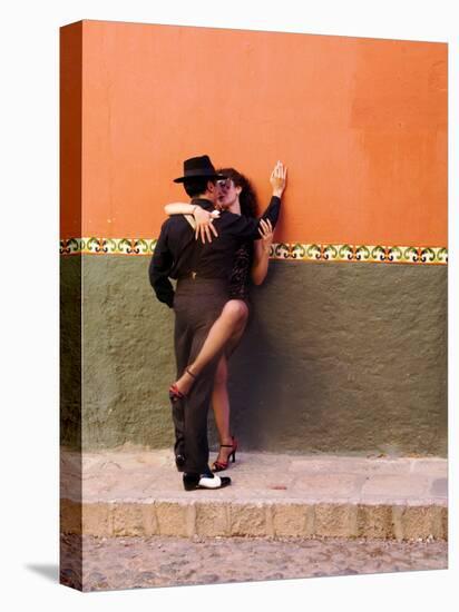 Tango Dancers in Streets of San Miguel De Allende, Mexico-Nancy Rotenberg-Stretched Canvas