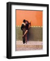 Tango Dancers in Streets of San Miguel De Allende, Mexico-Nancy Rotenberg-Framed Premium Photographic Print