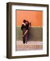 Tango Dancers in Streets of San Miguel De Allende, Mexico-Nancy Rotenberg-Framed Photographic Print