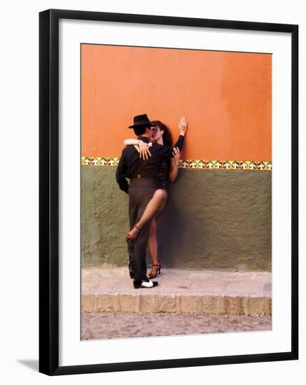 Tango Dancers in Streets of San Miguel De Allende, Mexico-Nancy Rotenberg-Framed Photographic Print