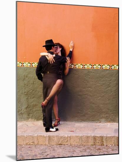 Tango Dancers in Streets of San Miguel De Allende, Mexico-Nancy Rotenberg-Mounted Photographic Print