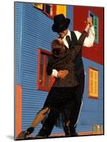 Tango Dancers on Calle Caminito, La Boca District, Buenos Aires, Argentina-Sergio Pitamitz-Mounted Photographic Print