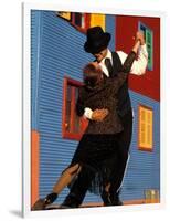 Tango Dancers on Calle Caminito, La Boca District, Buenos Aires, Argentina-Sergio Pitamitz-Framed Photographic Print