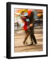 Tango Dancers on Caminito Avenue, La Boca District, Buenos Aires, Argentina-Stuart Westmoreland-Framed Photographic Print