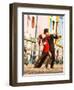 Tango Dancers on Caminito Avenue, La Boca District, Buenos Aires, Argentina-Stuart Westmoreland-Framed Premium Photographic Print