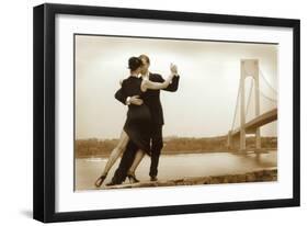 Tango on Verrazano Bridge-Igor Maloratsky-Framed Art Print
