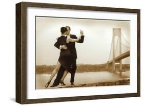 Tango on Verrazano Bridge-Igor Maloratsky-Framed Art Print