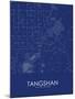 Tangshan, China Blue Map-null-Mounted Poster