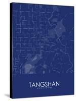 Tangshan, China Blue Map-null-Stretched Canvas