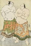 Portraits of the Wrestlers Fudenoumi and Kashiwado-Tani Bunchu-Giclee Print