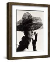 Tania Mallet in a Madame Paulette Stiffened Net Picture Hat, 1963-John French-Framed Giclee Print