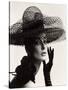 Tania Mallet in a Madame Paulette Stiffened Net Picture Hat, 1963-John French-Stretched Canvas