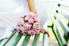 Wedding Bouquet of White Peonies-tanialerro-Framed Photographic Print