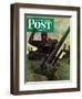 "Tank Attack," Saturday Evening Post Cover, January 9, 1943-Mead Schaeffer-Framed Giclee Print