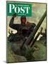 "Tank Attack," Saturday Evening Post Cover, January 9, 1943-Mead Schaeffer-Mounted Giclee Print