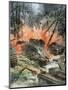 Tank Battle in the Forests of Leningrad-Achille Beltrame-Mounted Art Print