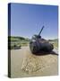 Tank Commemorating D-Day Rehearsals, Slapton Sands, Slapton Ley, South Hams, Devon, England-David Hughes-Stretched Canvas