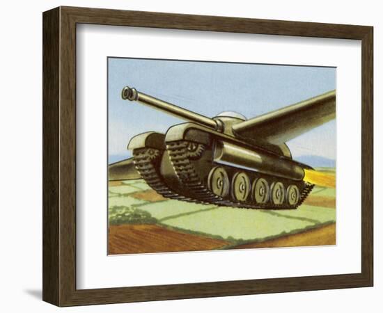 Tank Equipped with Retractable Wings-null-Framed Art Print