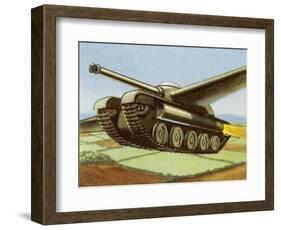 Tank Equipped with Retractable Wings-null-Framed Art Print