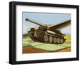 Tank Equipped with Retractable Wings-null-Framed Art Print