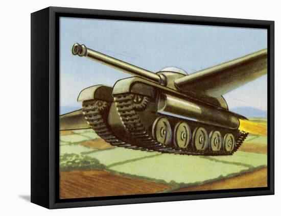 Tank Equipped with Retractable Wings-null-Framed Stretched Canvas