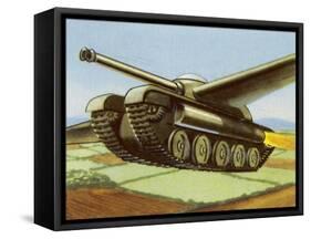 Tank Equipped with Retractable Wings-null-Framed Stretched Canvas