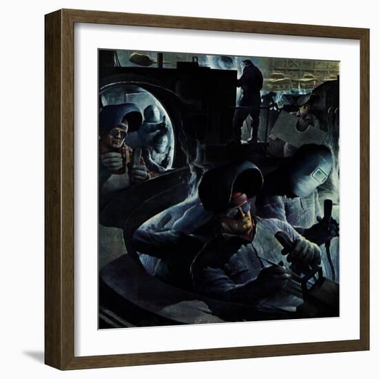 "Tank Factory," November 20, 1943-Robert Riggs-Framed Giclee Print