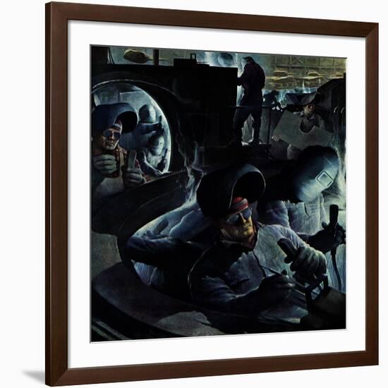 "Tank Factory," November 20, 1943-Robert Riggs-Framed Giclee Print