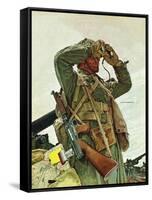 "Tank Patrol," November 6, 1943-Mead Schaeffer-Framed Stretched Canvas